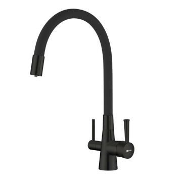 Baterie de bucatarie monocomanda negru mat Lemark Comfort LM3075BL-EU