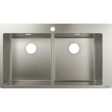Chiuveta bucatarie Hansgrohe S51 inox 86.5x50 cm