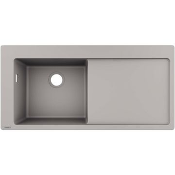 Chiuveta compozit gri Hansgrohe S51 SilicaTec 105x51 cm