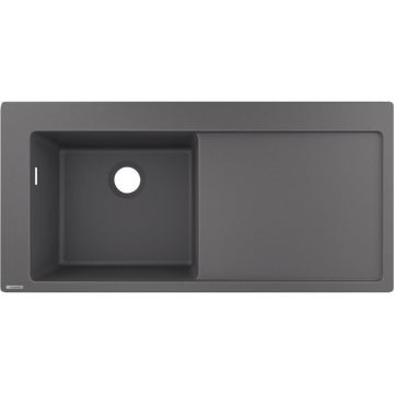 Chiuveta compozit gri inchis Hansgrohe S51 SilicaTec 105x51 cm