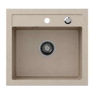Chiuveta compozit incastrata Quadron Pop Johnny 110 bej 50x47 cm