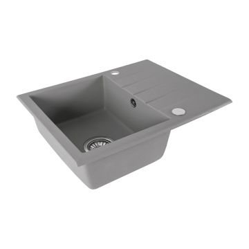 Chiuveta compozit Rea North gri mat 60x49 cm