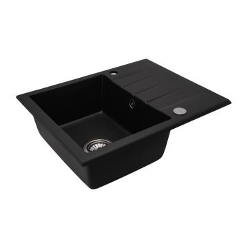 Chiuveta compozit Rea North negru mat 60x49 cm