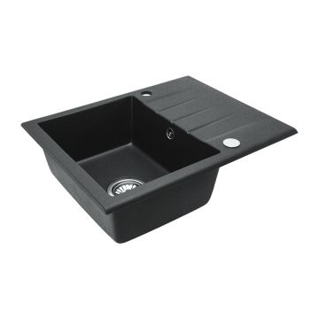 Chiuveta compozit Rea North negru nisip mat 60x49 cm