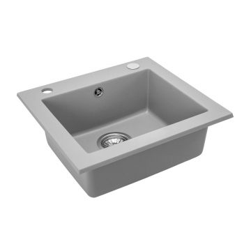 Chiuveta compozit Rea West gri mat 49x44 cm
