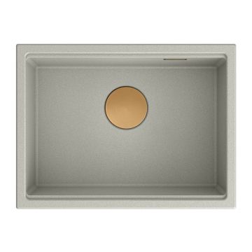 Chiuveta compozit sub blat Quadron Unique Clark gri - cupru 58x44 cm