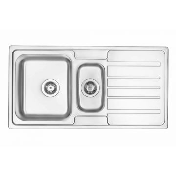 Chiuveta Deante Virgo inox satinat 2 cuve 97x50 cm