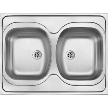 Chiuveta dubla Deante Tango inox 80x60xH13 cm