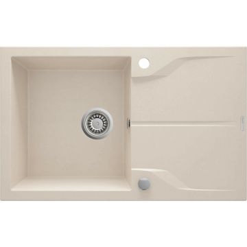 Chiuveta granit Deante Andante 1 cuva cu picurator 49x78 cm bej