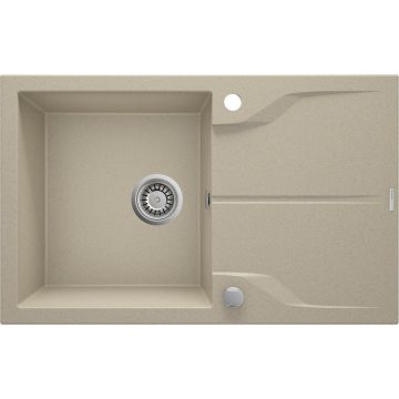Chiuveta granit Deante Andante 1 cuva cu picurator 49x78 nisip
