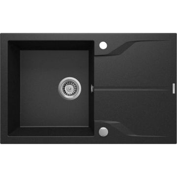 Chiuveta granit Deante Andante 49x78 cm 1 cuva cu picurator grafit