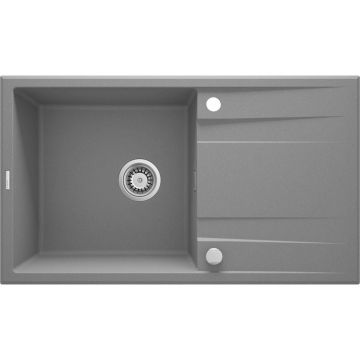 Chiuveta granit Deante Eridan 1 cuva cu picurator 50x86 cm gri