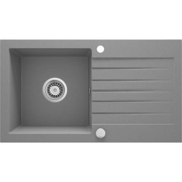 Chiuveta granit Deante Zorba 1 cuva cu picurator 44x76 cm gri