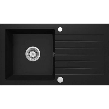 Chiuveta granit Deante Zorba 1 cuva cu picurator 44x76 cm negru