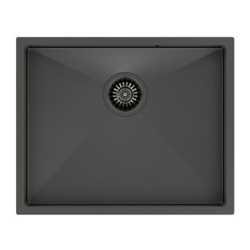 Chiuveta inox sub blat Quadron Anthony finisaj 54x44 cm grafit metalizat