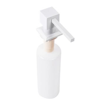Dozator detergent Rea Square 330 ml finisaj alb mat