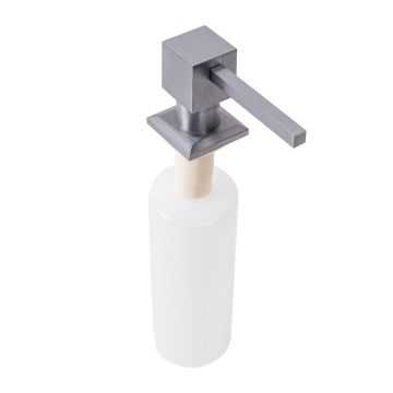 Dozator detergent Rea Square 330 ml finisaj nichel periat