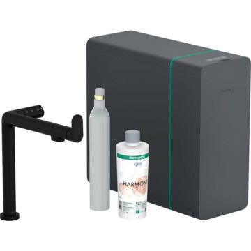 Set negru mat Hansgrohe Aquittura Select M91 SodaSystem240 cu 1 jet 76810000